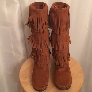 MINNETONKA - Fringe suede/leather Boots